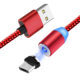 Magnetic suction data line three-in-one 360-degree blind magnetic suction round magnetic charging line for Android fruit typec