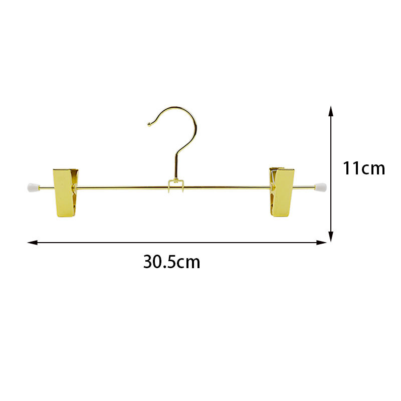 Metal inner hanger clothing store ladies underwear hanging underwear bra rack children's hanger gold clip wholesale