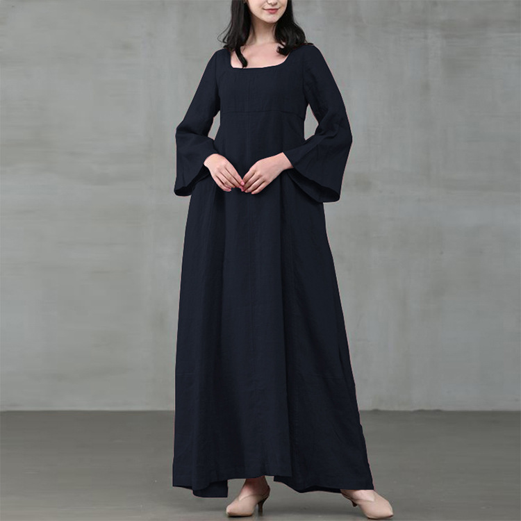 Creative autumn 2022 ebay Amazon wish Literature and Art National style AliExpress Women's Big swing dress
