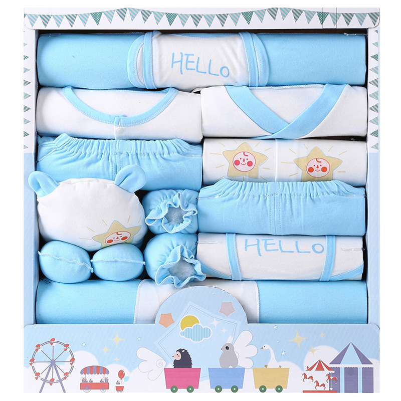 18-piece baby clothes newborn gift box pure cotton spring and summer newborn full moon baby set supplies