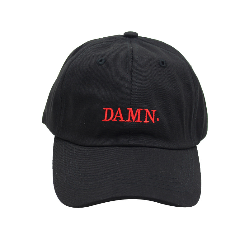外贸帽子欧美俚语DAMN字母刺绣棒球帽户外男女休闲遮阳鸭舌帽