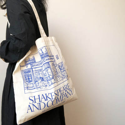 Paris, France Shakespeare Bookstore Surrounding Lightweight Eco Bag Thin Cotton Handbag Shoulder Bag Student