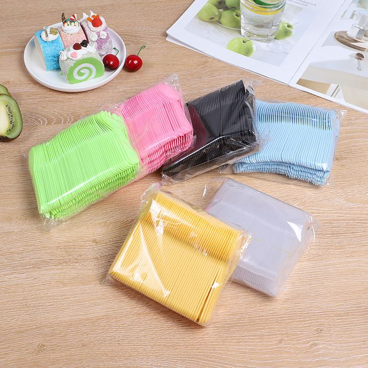 Wholesale individually packed disposable fork spoon dessert cake fruit fork spoon ice cream ice cream plastic spoon