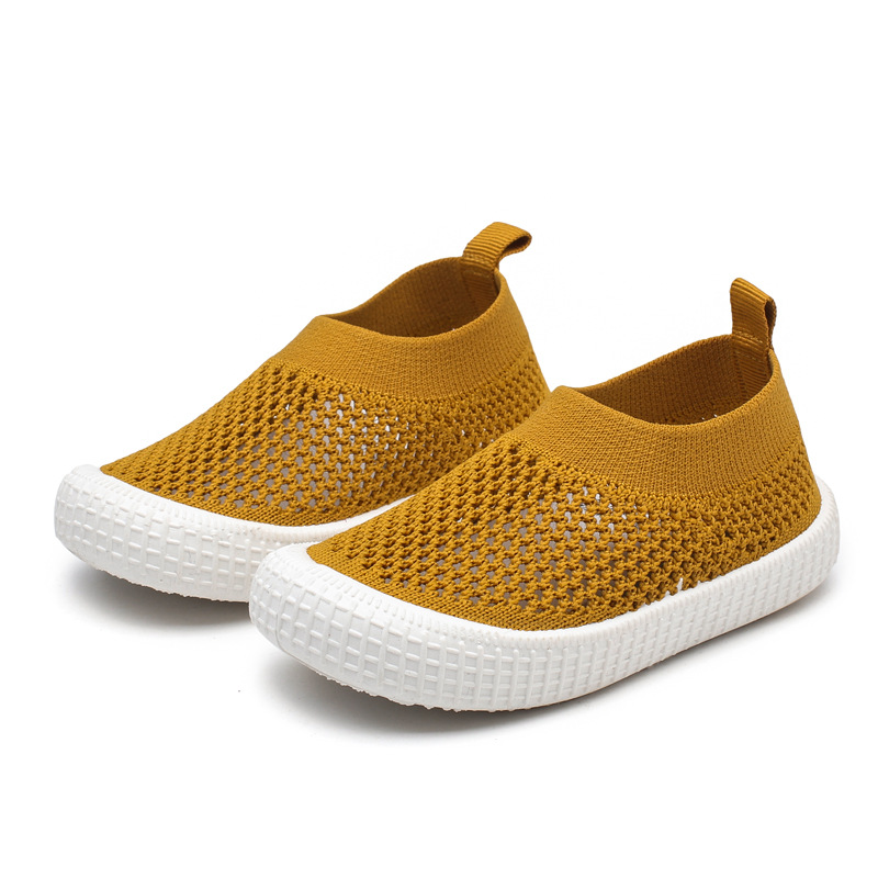 Nanlu Autumn New Men's and Women's Baby Mesh Socks Shoes Children's Foot Low-top Biscuit Shoes Solid Color Fly-woven Board Shoes