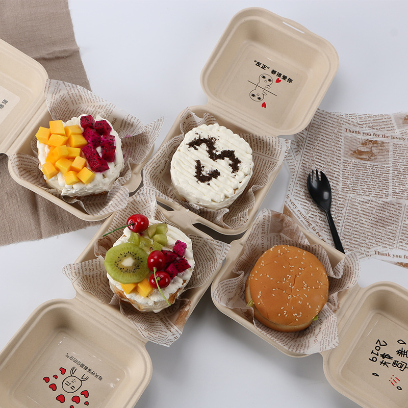 Net red Bento cake box cushion paper hamburger cake greasy paper tray paper wrapping paper baking oil-absorbing paper 18*18cm