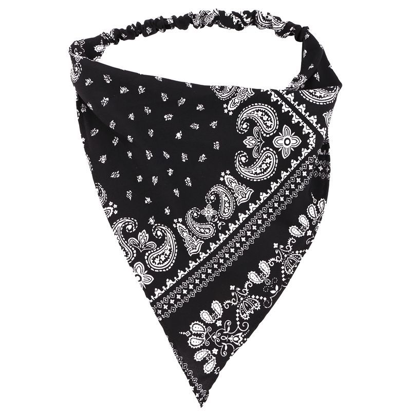 Amazon cashew hair band summer beach sun protection headscarf bohemian fashion cashew elastic triangle headdress