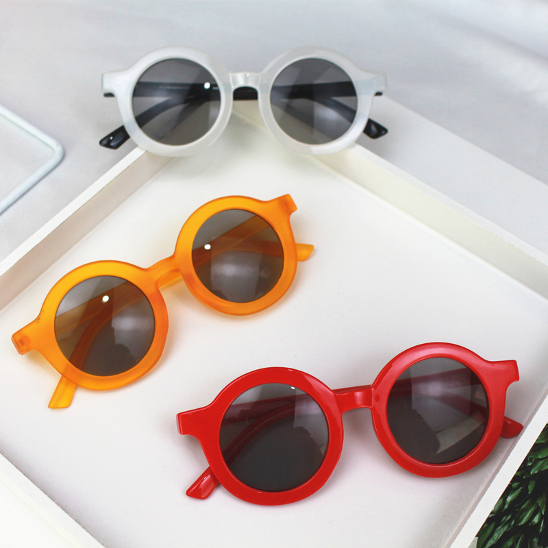 Korean-style children's round sunglasses sunglasses sunglasses children's decorative glasses anti-ultraviolet moisture