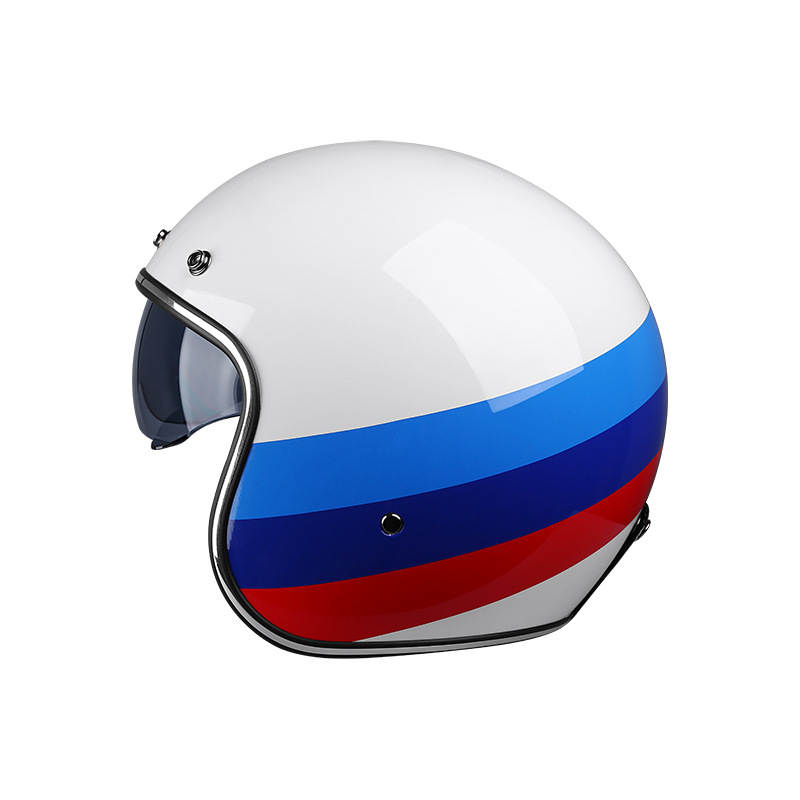 VOSS retro helmet Four Seasons personality retro Harley helmet motorcycle electric locomotive 3/4 half helmet inner lens
