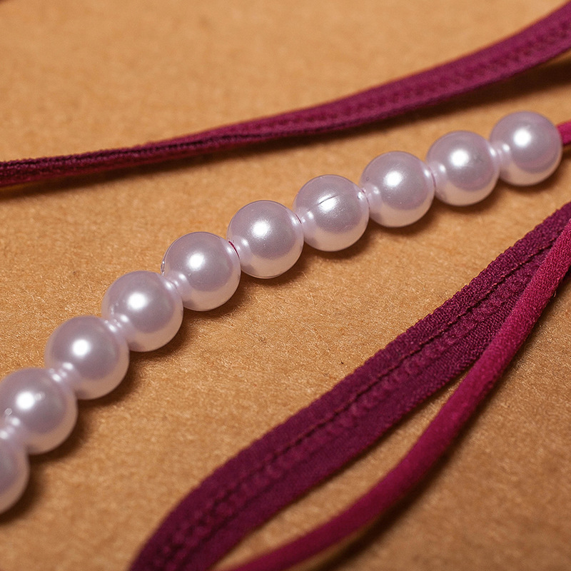 真珠の下着の女性のセクシーなスパンコールの刺繍の開段のマッサージの趣味の透明なネットの糸の低い腰のt字のズボンの頭の2242|undefined