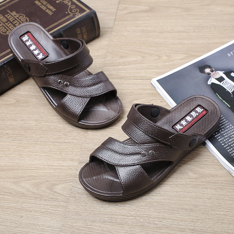 Casual and comfortable men's cool non-slip wear-resistant slippers sandals dual-use beach men's cool factory outlet