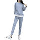 Leisure sportswear suit women's 2022 autumn new loose fashion plus size western style sweater girlfriends foreign trade