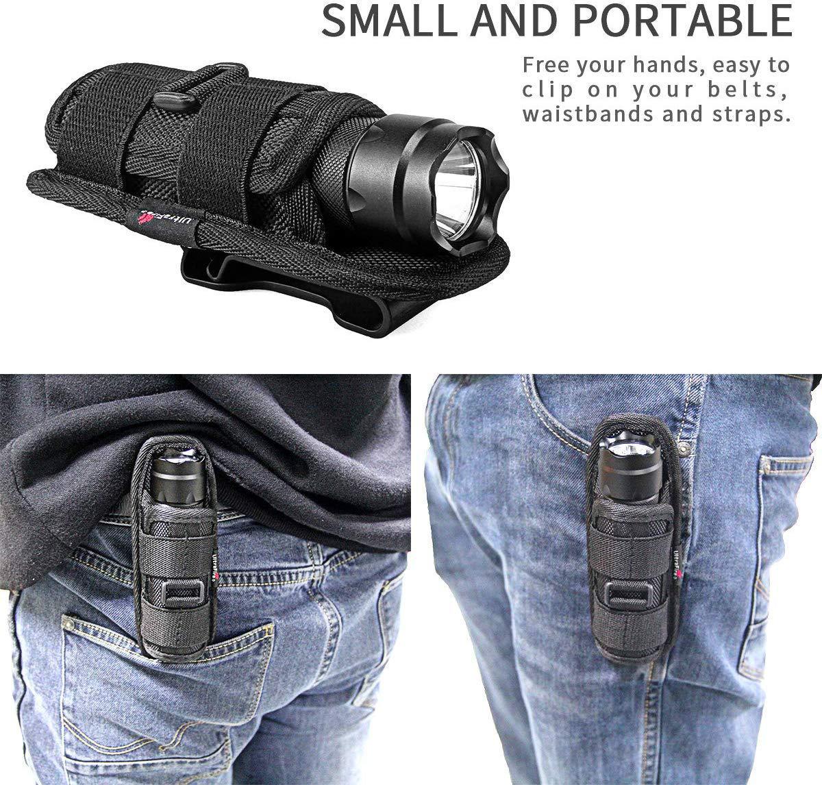 Flashlight leather case 401 nylon cloth case PU flashlight waist clamp case multi-size mobile phone jacket