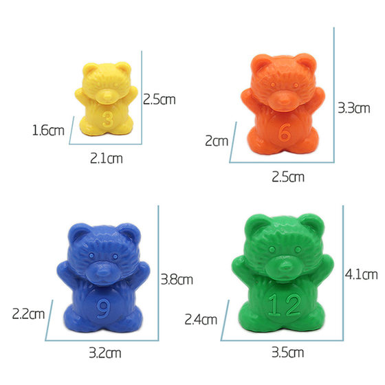 Foreign Trade Rainbow Weight Counting Bear Educational Toys Children's Montessori Early Education Teaching Aids Infant Garden Color Classification