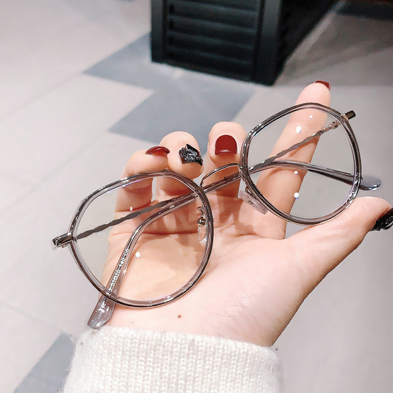 2020 new polygon anti-blue light glasses frame Internet celebrity same Korean style female student myopia finished glasses wholesale