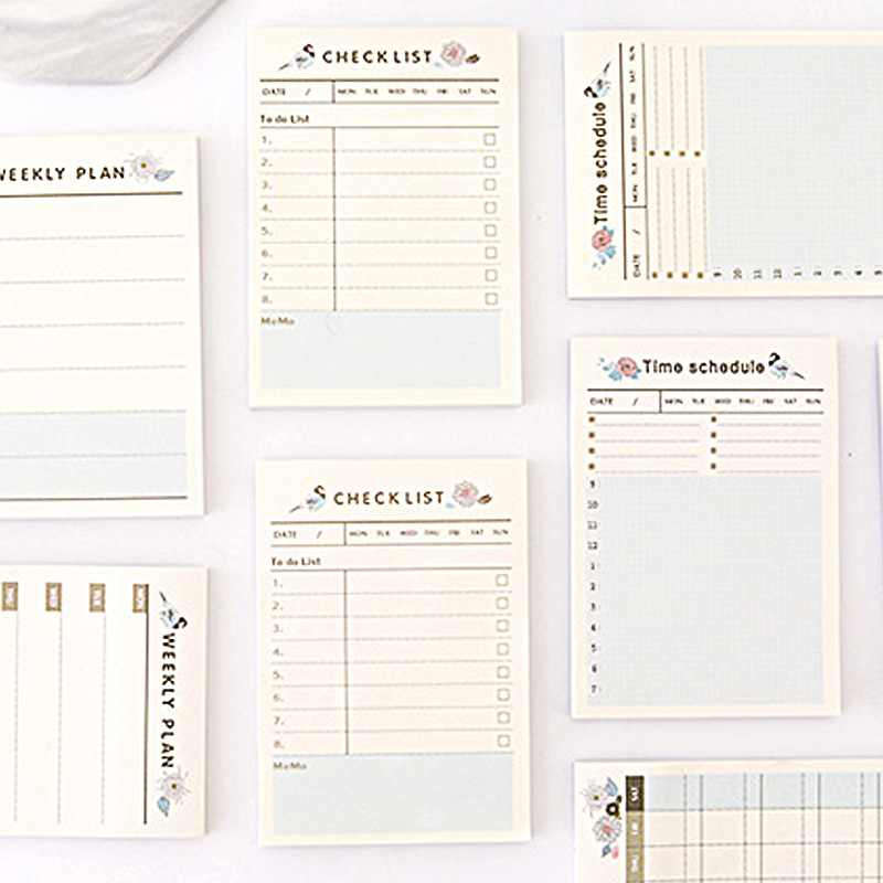 Bluebird Flower Plan This Anniversary Handbook Student's Daily Clock-in Date Annual Calendar Handbook Book Day Plan