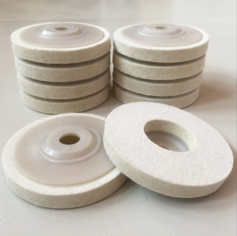 Wool wheel polishing wheel fine white wear-resistant stainless steel mirror stone grinding sheet felt wheel 100 angle grinder polishing disc