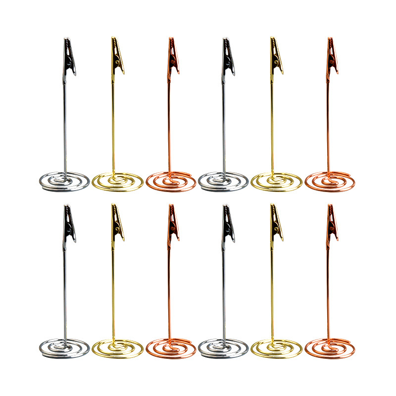 Three-color high-grade 120mm alligator clip note clip wedding table number seat clip desktop photo clip message clip patent