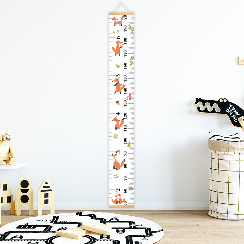 Cross-border Hot Selling Children's Height Sticker Cartoon Animal Height Measuring Ruler Removable Artifact Measuring Growth Chart