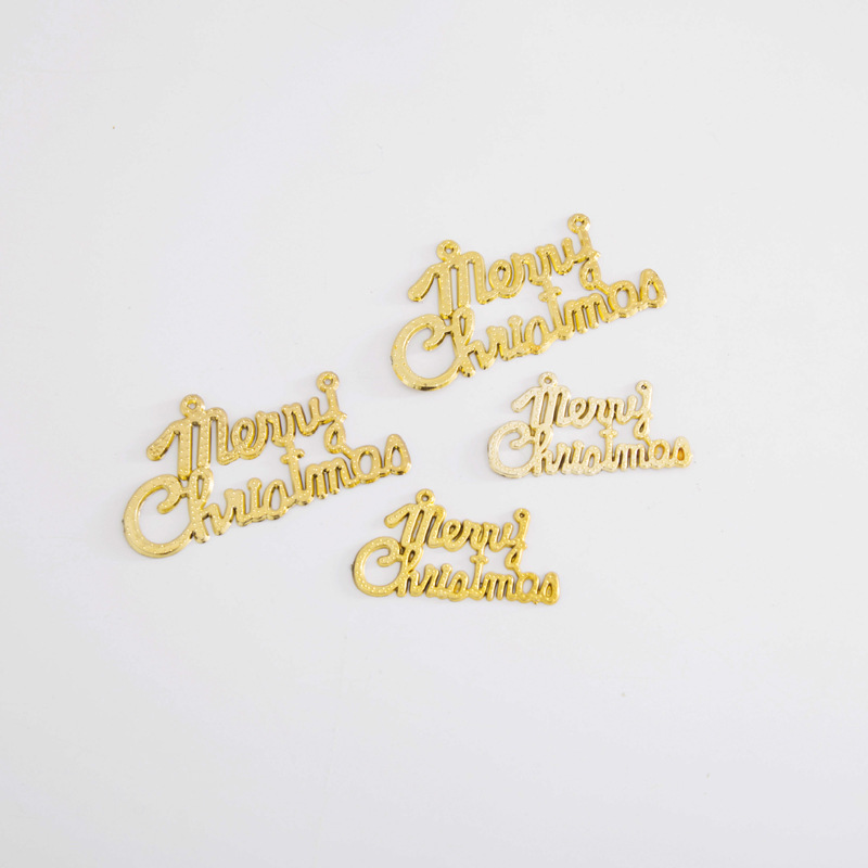 Christmas lowercase English letter card cake decoration baking card accessories Christmas tree Christmas hat cake decorations