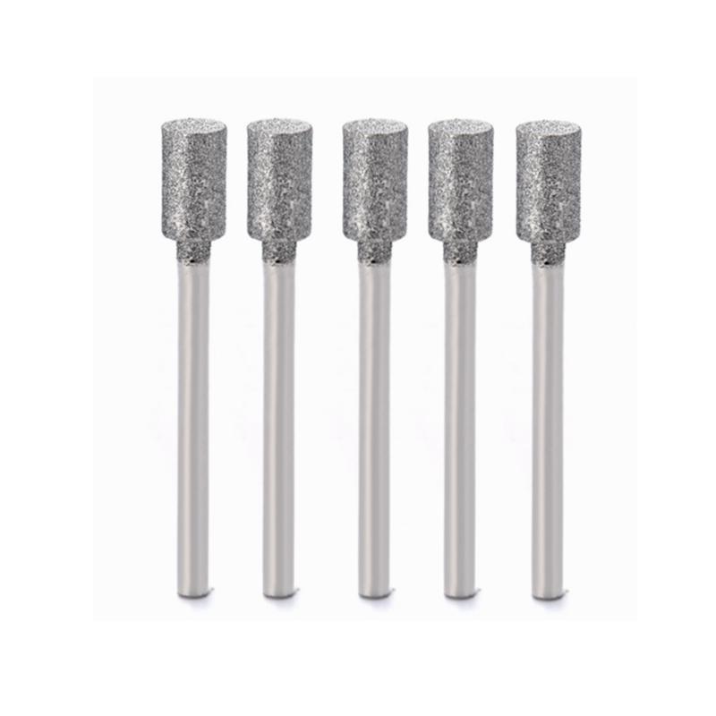 Emery stone grinding head cylindrical 3mm handle fine sand diamond alloy grinding Rod Jade jade carving grinding tool