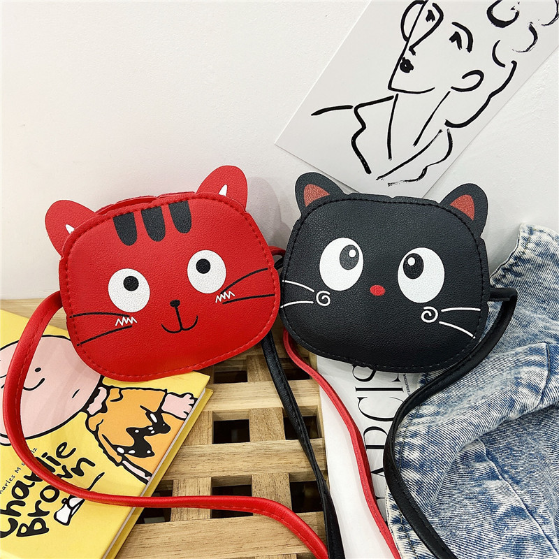 新しい子供の漫画の動物クロスボディシングルショルダーバッグかわいい子猫ベビーバッグ子供のアクセサリー女の子|undefined