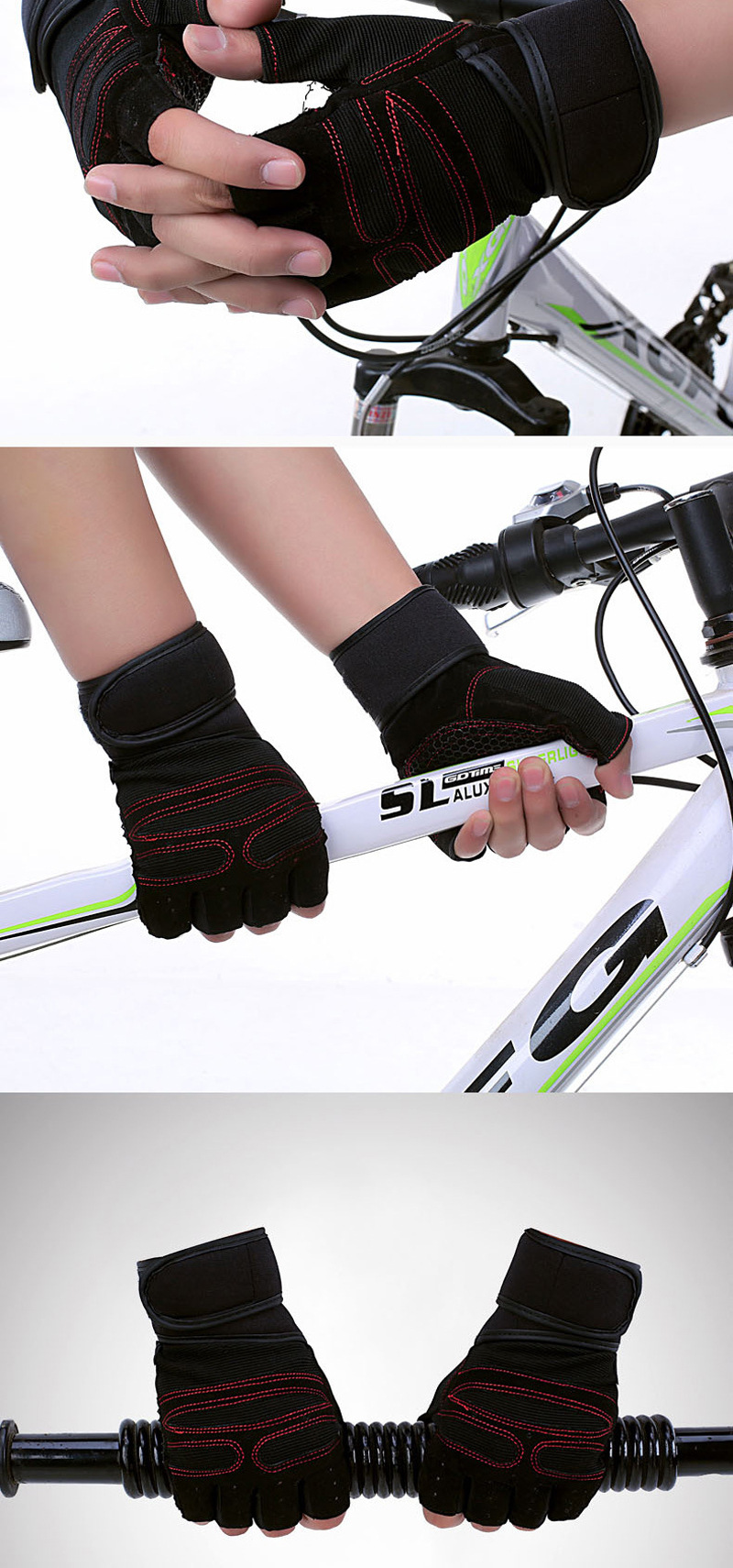 Halbfingerhandschuhe, eine Generation verschleißfester, atmungsaktiver Handgelenkshandschuhe für Herren und Damen, rutschfeste Reithanteln_voghion.com