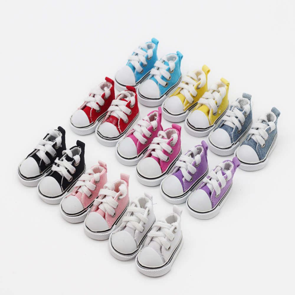 5cm canvas shoes 6 BJD doll dress casual shoes 15cm cotton EXO puppet doll shoes