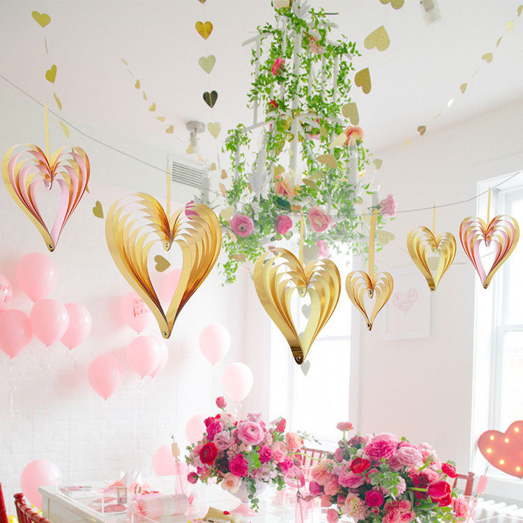 Christmas New Year's Day Decoration Love Five-Star Hanging Ornaments Birthday Party Wedding Room Decoration Shopping Mall Window