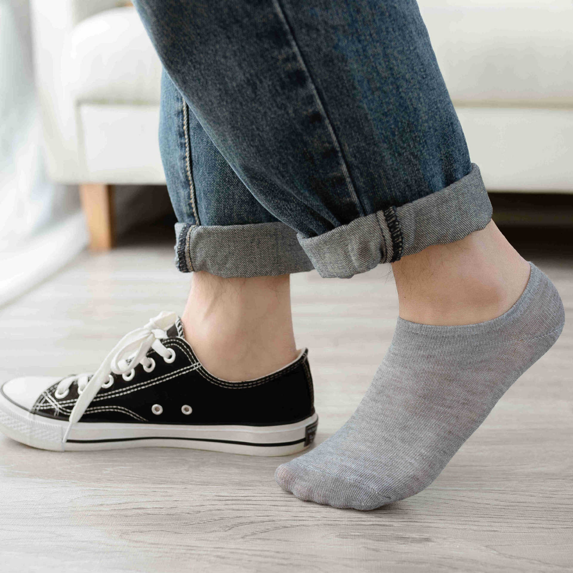 Round mouth invisible socks men's invisible socks wholesale a generation of hair