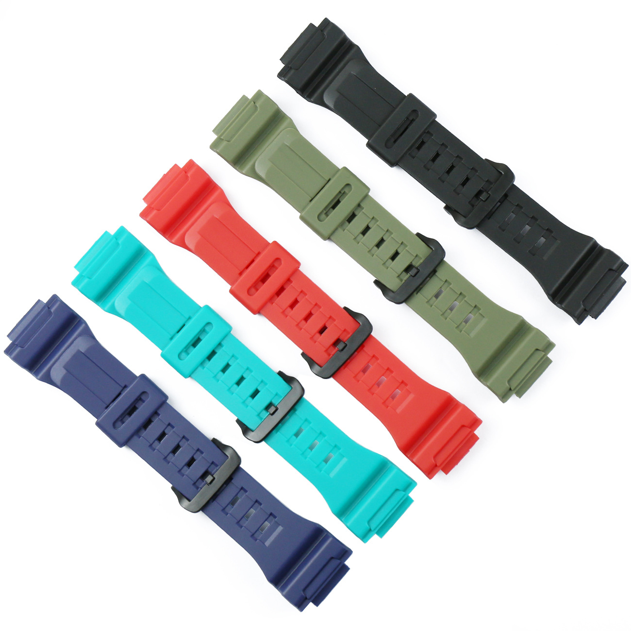 Resin strap pin buckle for CASI0 cassifight AQS810 AEQ-110W rubber strap men's and women's accessories