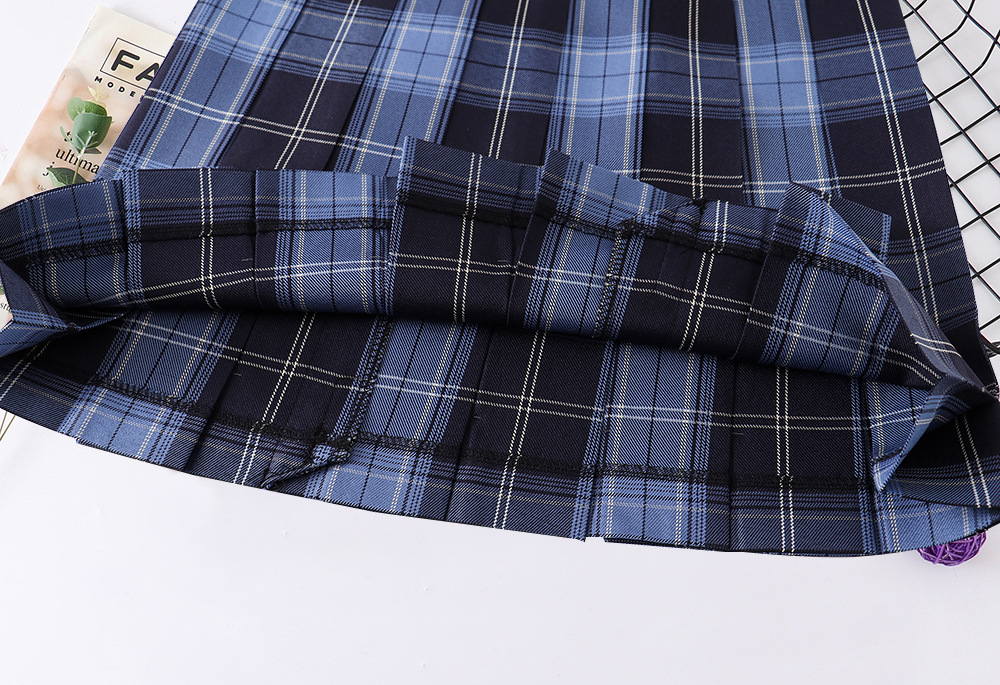 Japanese College High Waist Plaid Oka & Pear Tiange Skirt JK Uniform Skirt Skirt Pleated Skirt School Uniform