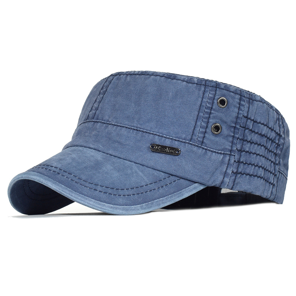 Four seasons solid color washed cotton military cap unisex outdoor sun hat mountaineering cap wholesale foreign trade