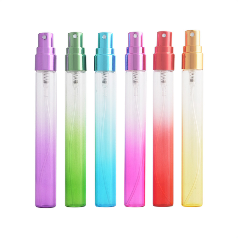 10ml Controlled Perfume Glass Bottle Gradient Spray Color Portable Spray Tube Bottle Empty Bottle Cosmetic Bottles