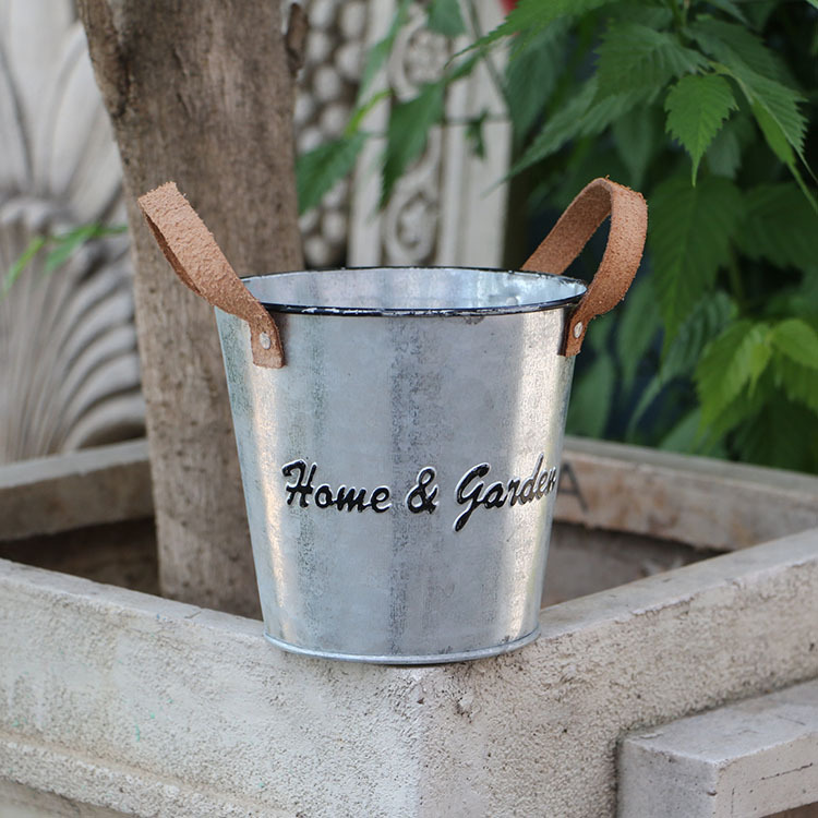 Small Tin Bucket Flower-arranging Flower Pot Fleshy Plant Flower Pot Dried Flower Household Decoration Small Flower Pot Desktop Pen-holder