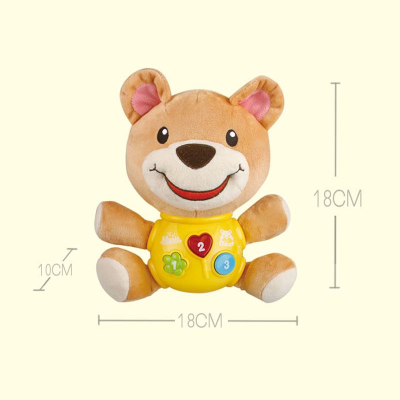 森楽児はぬいぐるみ人形の音光音楽親子啓蒙赤ちゃん玩具0-1歳の赤ちゃんをなだめる|undefined