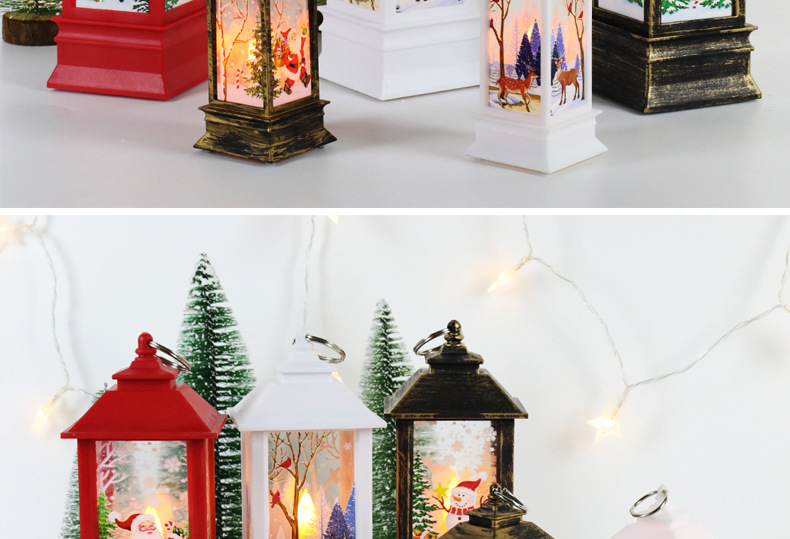 Christmas wind lamp Candlestick lamp night light for the elderly snowman decoration night light desktop ornaments Christmas decorations_voghion.com