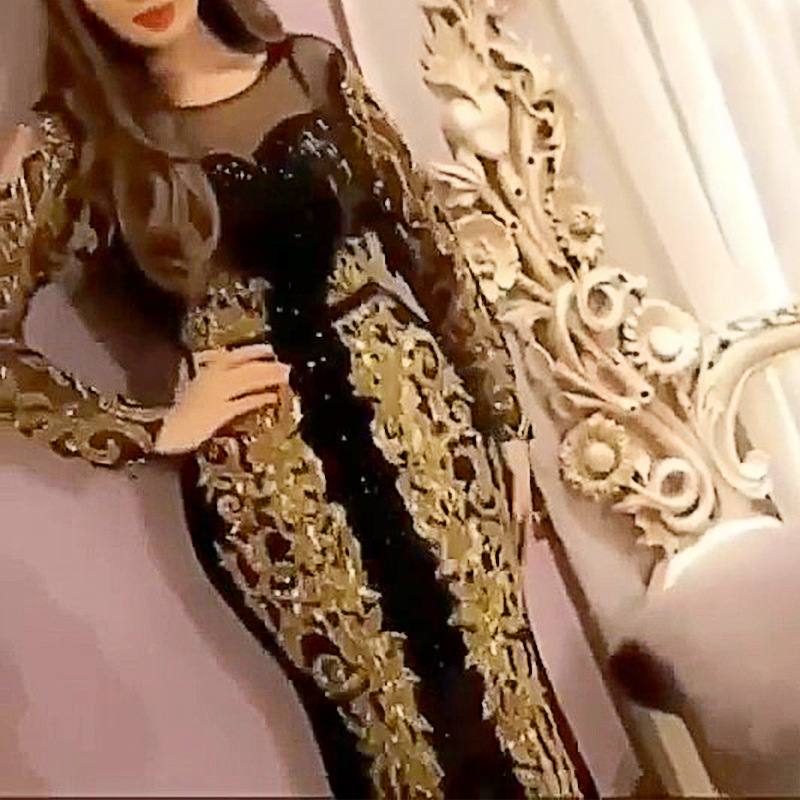 2020 Spring cross-border new European and American Foreign Trade women's clothing Amazon independent station long sleeve gilding swing dress New