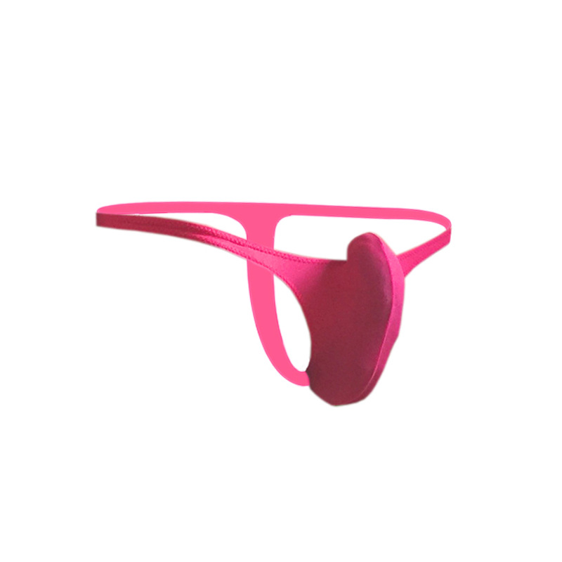 【Factory】Upturned T-shape men's thong underwear with thin ice silk for men, 0059