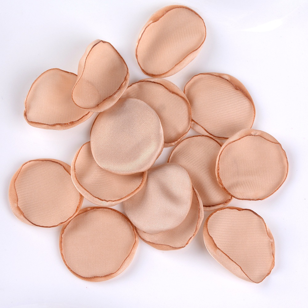 Silk Rose Petal Burned Edge Petal Wedding Luminous Cream Loose Flower Piece Party Decoration DIY Gift