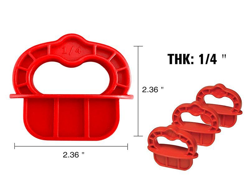 Plank sandwich plastic sandwich spacer tool red deck clamp spacer ring 1/4 inch 12 PCs