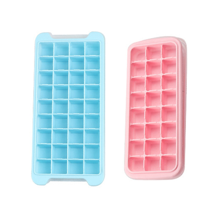Ice grid silicone ice hockey honeycomb ice block ice Film ice cream with cover Ice Box 24 grid spot stall running Jianghu ice maker