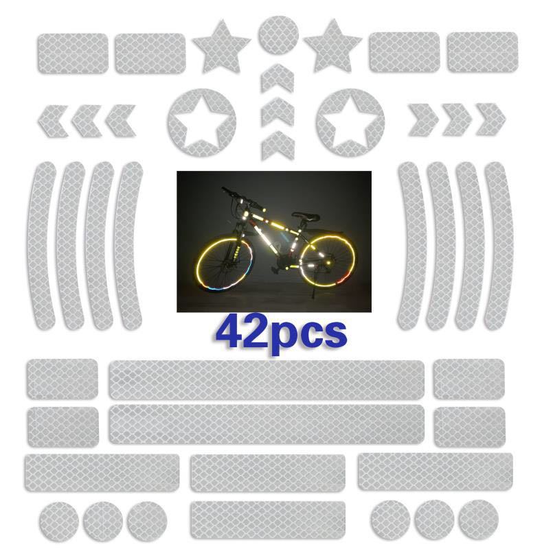 Amazon Adhesive Honeycomb Reflective Sticker Cross-border Explosion Bicycle Body Sticker Safety Logo Striped Warning Strip