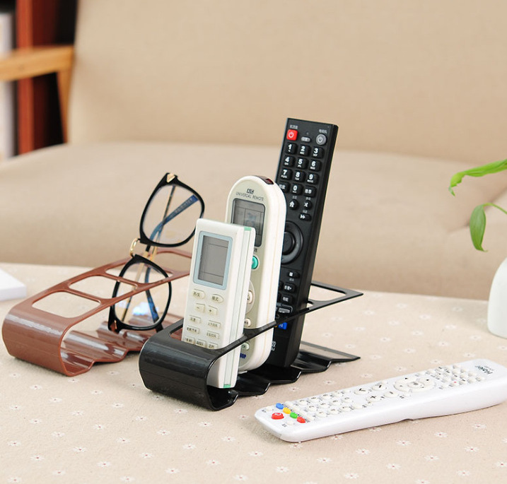 Korean-style Creative Four-compartment Remote Control Storage Rack Storage Box Plastic Desktop Rack Storage Holder