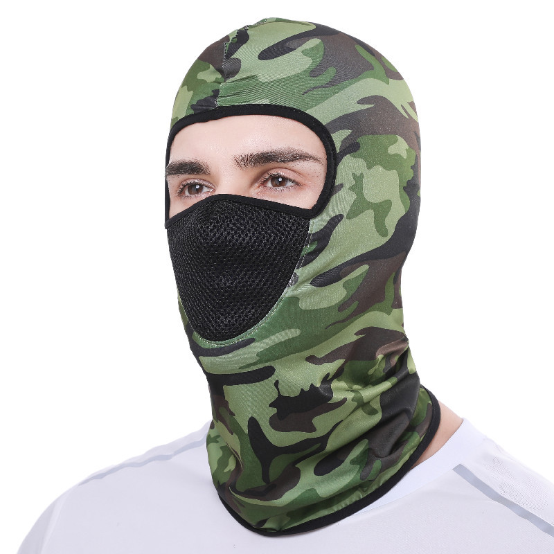 Cross-border hot selling ice silk riding head cover summer sunscreen breathable mask sports outdoor dust-proof camouflage