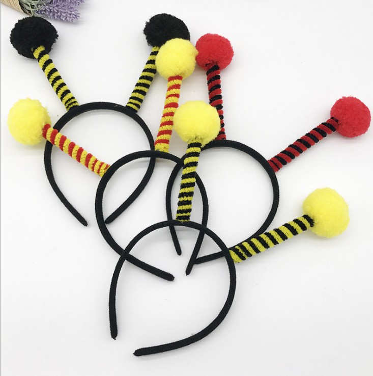 Children's Day Performance Fur Ball Ladybug Beetle Performance Small Ant Bee Antennae Headwear Hair Band Special Price