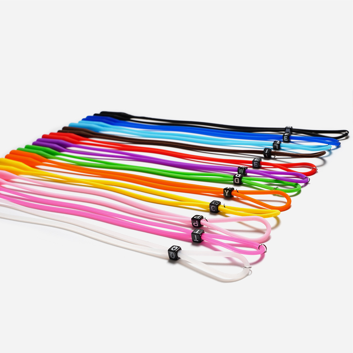 New silicone glasses rope sports glasses fixed neck children adult glasses round head buckle rope anti-drop
