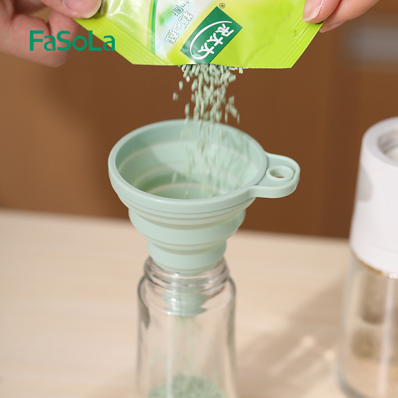 Fasola Creative Silicone Folding Funnel Retractable Household Kitchen Liquid Dispenser Mini Small Funnel