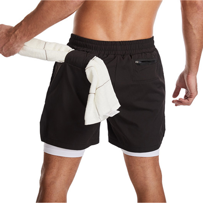 ADED summer new fashion woven double-layer shorts running fitness sports quick-drying breathable shorts men
