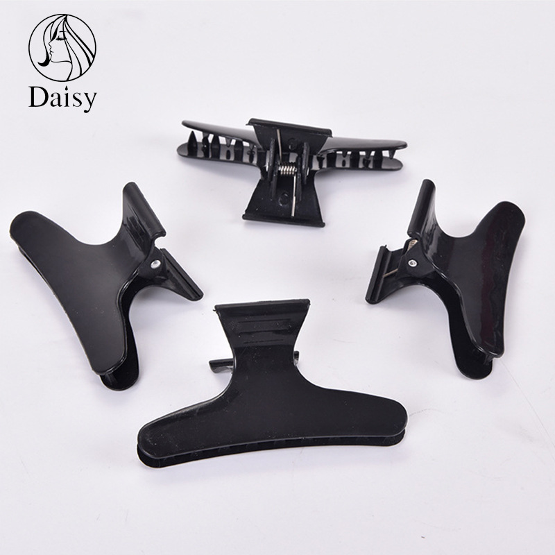 Small Butterfly Clip Black and White Barber Shop Hair Positioning Hair Plastic Hair Clip Hair Clip 8cm Pony Tail Clip