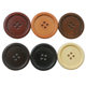 Small wholesale button round thin edge four eyes natural wood button wooden shirt coat trousers button